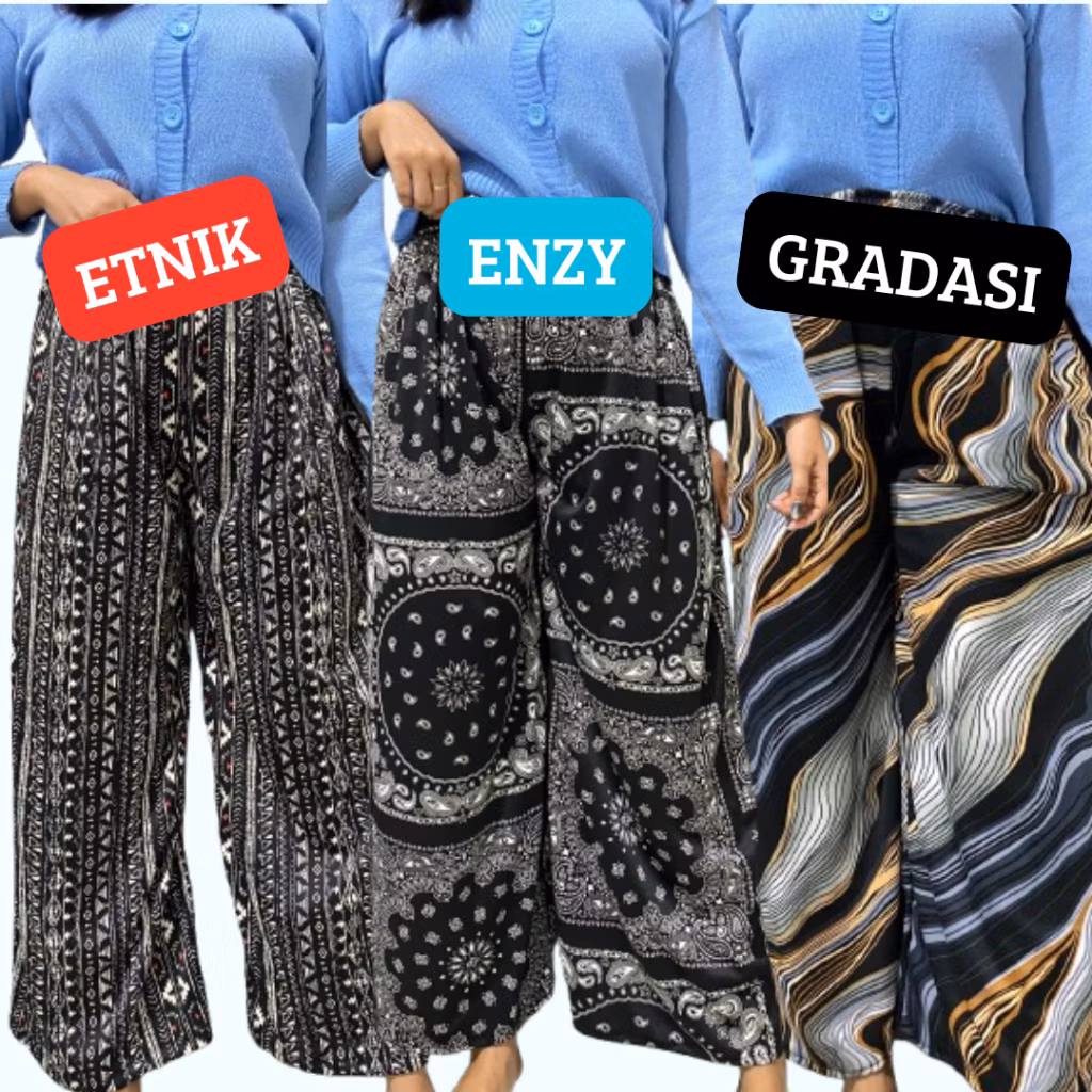 Kulot Hommy Motif Hygit Premium Jumbo Dan Standard Model Terbaru Remaja Kekinian Termurah Celana Pan