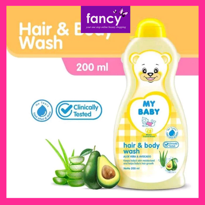 My Baby Hair & Body Wash 200 ml | Sabun Cair Bayi Newborn Friendly
