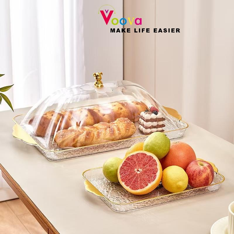 VOOVA Nampan Saji/ Penutup Makanan/ Nampan Tudung Saji/ Nampan Buah Piring Dessert 27/33