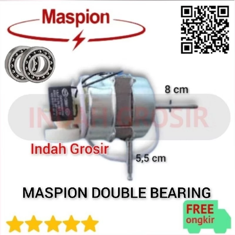 DINAMO mesin kipas angin MASPION BOSING & DOUBLE BEARING 16 inch