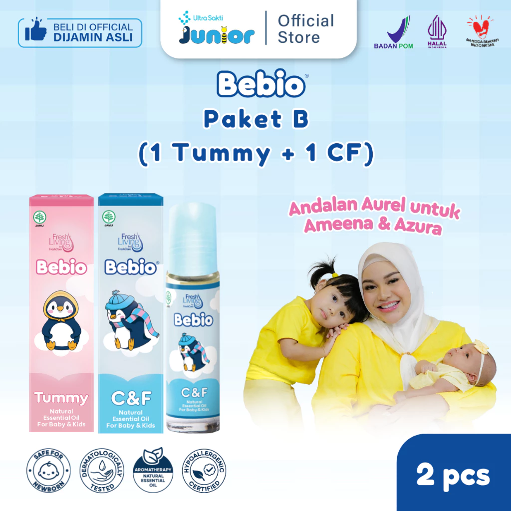 Paket B BEBIO Tummy + C&F - Essential Oil Bayi dan Anak Paket B BEBIO Tummy + C&F - Essential Oil Bayi dan Anak