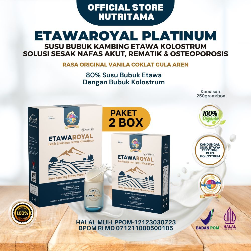 Paket 2box ETAWAROYAL Platinum Kolostrum Perubahan merk Etawaplus Platinum Asli | Susu