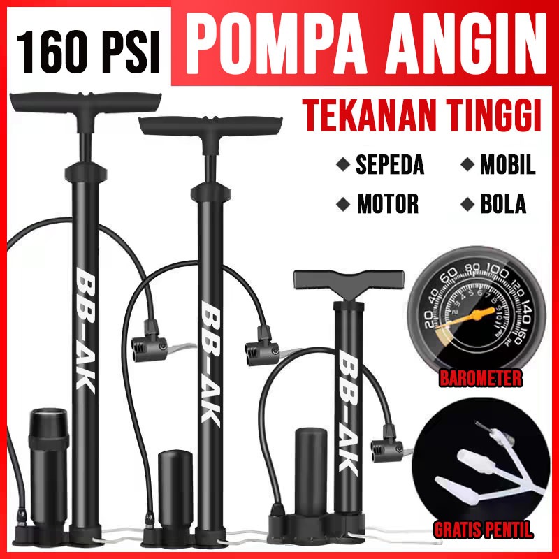 BBAK Pompa Angin Sepeda Motor Mobil High Pressure Pompa Angin Portable Untuk ban mobil