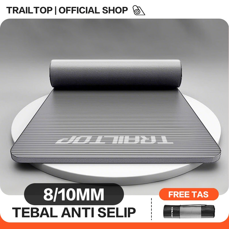 Trailtop Matras Olahraga NBR Matras Yoga Premium Anti Slip 2 Sisi Karpet Olahraga alat
