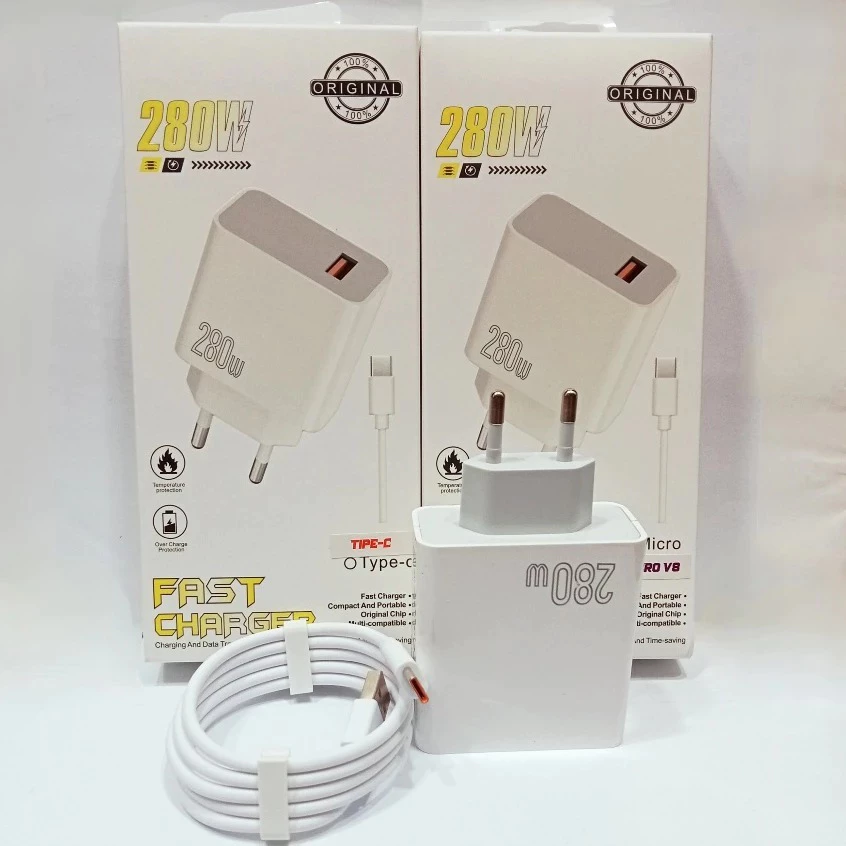 Charger 280W Fast Charging USB Type C Micro
