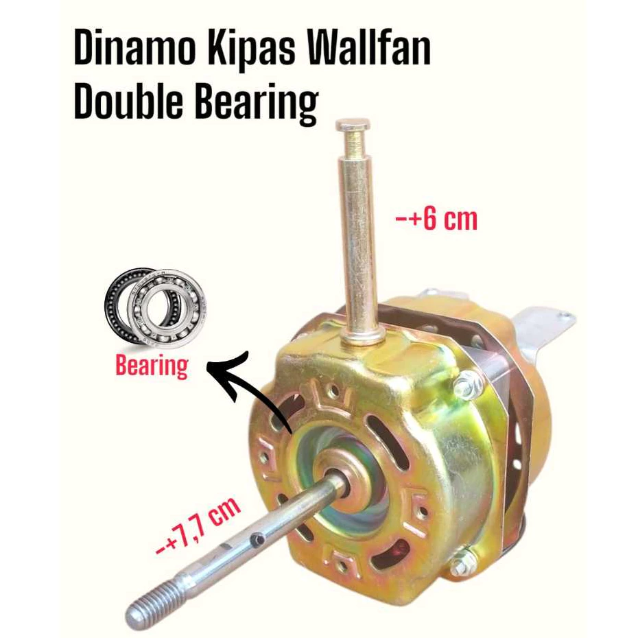 [BAYAR DITEMPAT] DINAMO KIPAS ANGIN RRT WALLFAN DOUBLE BEARING UNIVERSAL