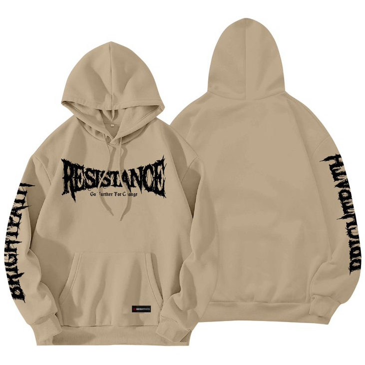 BRIGHTPATH - Hoodie Pria Begie Resistance Soft Material Fleece