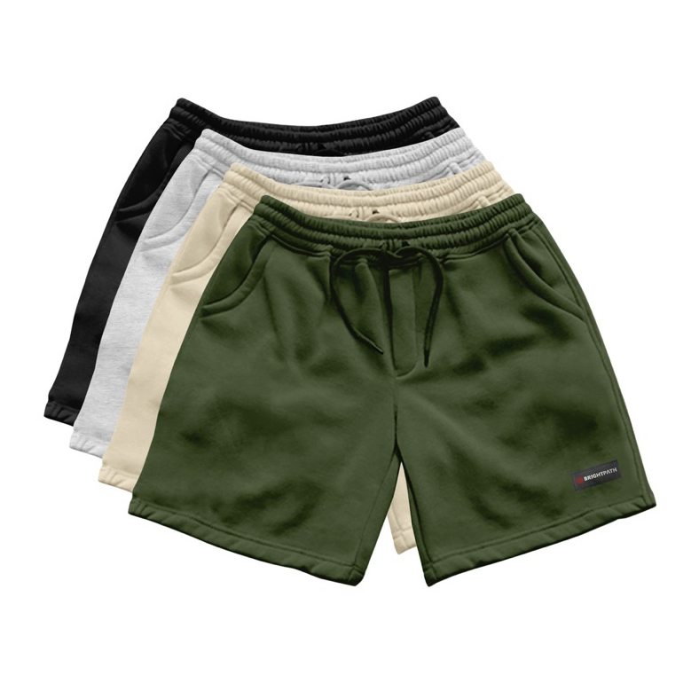 BRIGHTPATH - Celana Pendek Boardshort Matt Fleece Lembut