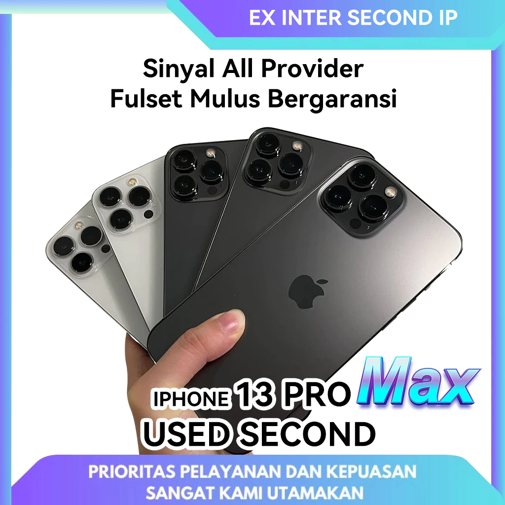 IPHONE 13 Pro Max 128GB 256GB SECOND HAND GARANSI 1 BULAN TERPERCAYA  inter Normal  Bekas 99 NEW BH95+ EX INTER