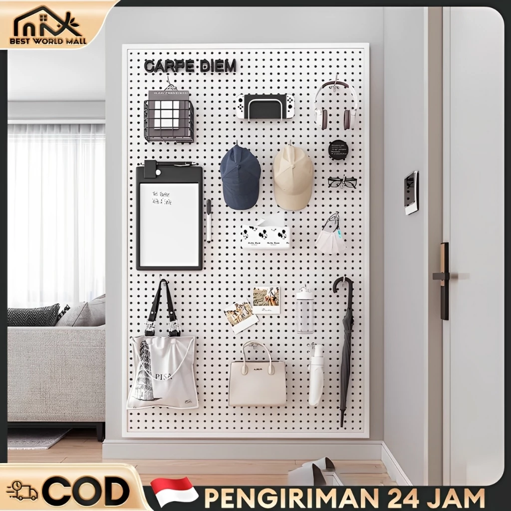 Nataral Rak Rak Besi Dinding Dekorasi Tanpa Paku Organizer | Katalog Produk