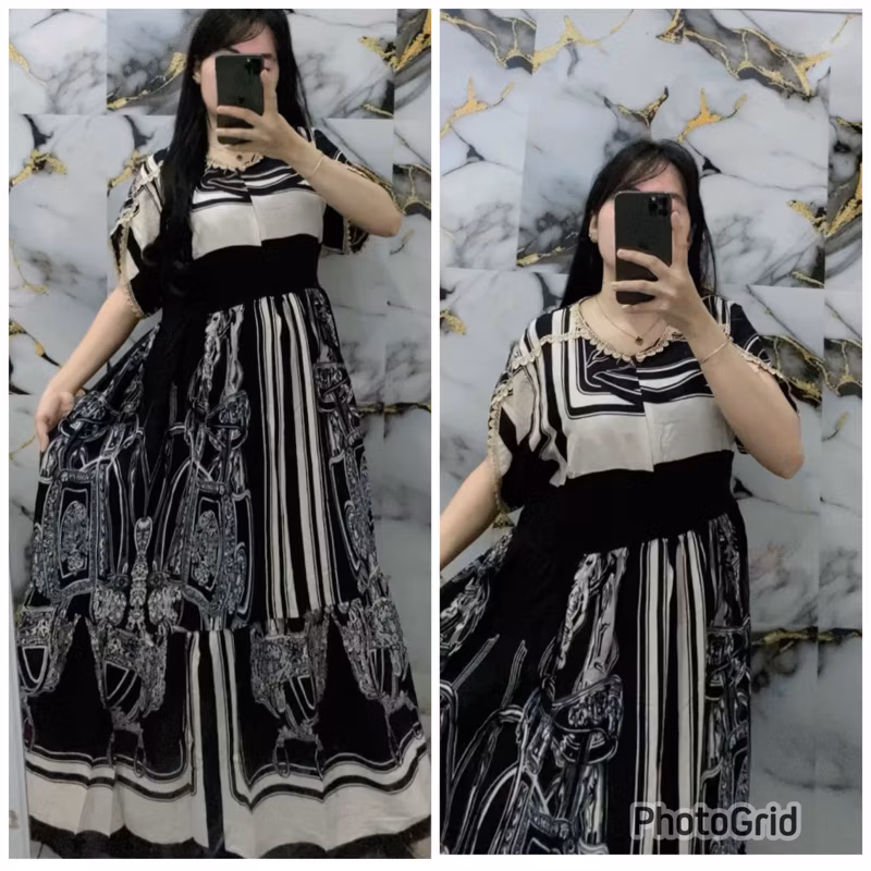 DRESS CHIBY RENDA resleting busui viral bahan katun rayon