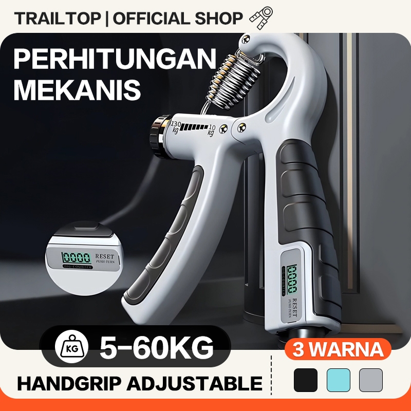 TrailTop Handgrip 5-60Kg Adjustable Alat Olahraga Tangan Handgrip Otot Lengan Tangan