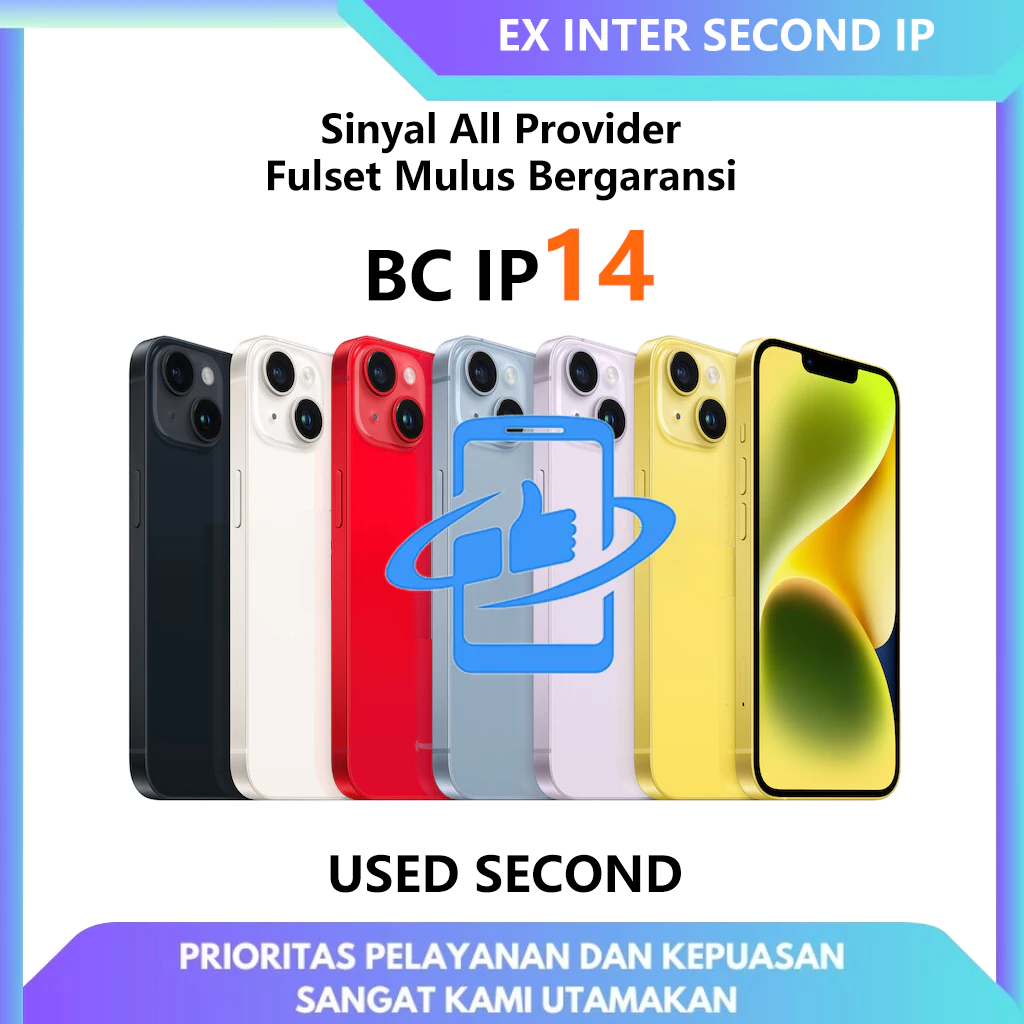 BC iPhone 14 128GB  256GB Second Hand TERPERCAYA ORIGINAL FULLSET MULUS Second Good Conditions