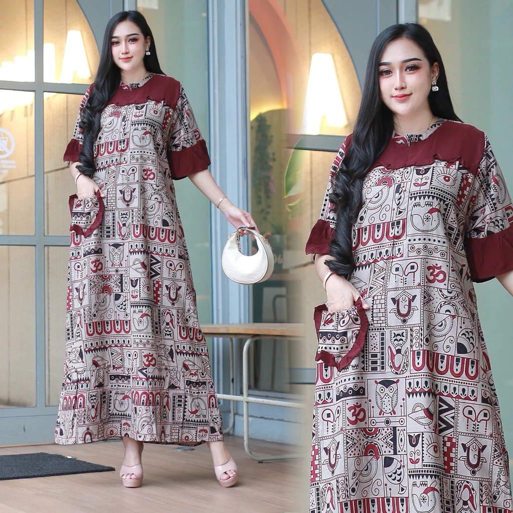 DASTER.ID Daster Jumbo Sogan Bahan Rayon Ld 120-130 Cm