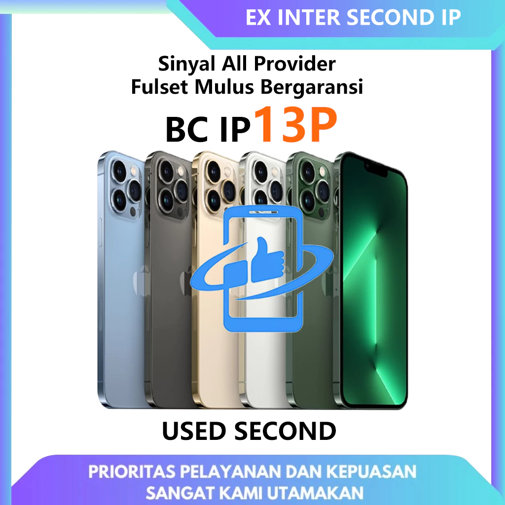 BC IPHONE 13 PRO/13 PRO MAX 128GB  256GB SECOND HAND GARANSI 1 BULAN TERPERCAYA ORIGINAL FULLSET MULUS SECOND GOOD CONDITIONS BH 95+ EX INTER