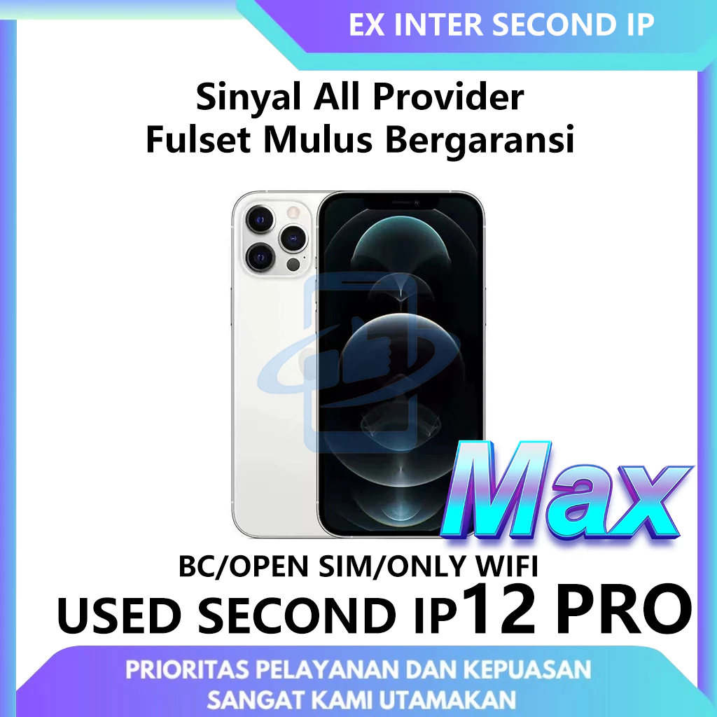 iPhone 12 Pro / 12 Pro Max 128GB 256GB 512GB Second Mulus Fullset Original 100% Garansi Terpercaya