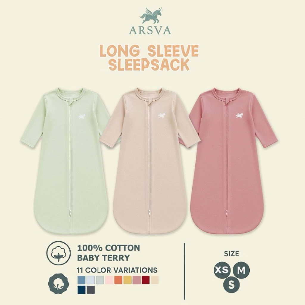 Arsva Long Sleeve Sleep Sack | Sleep Sack Tangan Panjang ARSVA Kantong Tidur