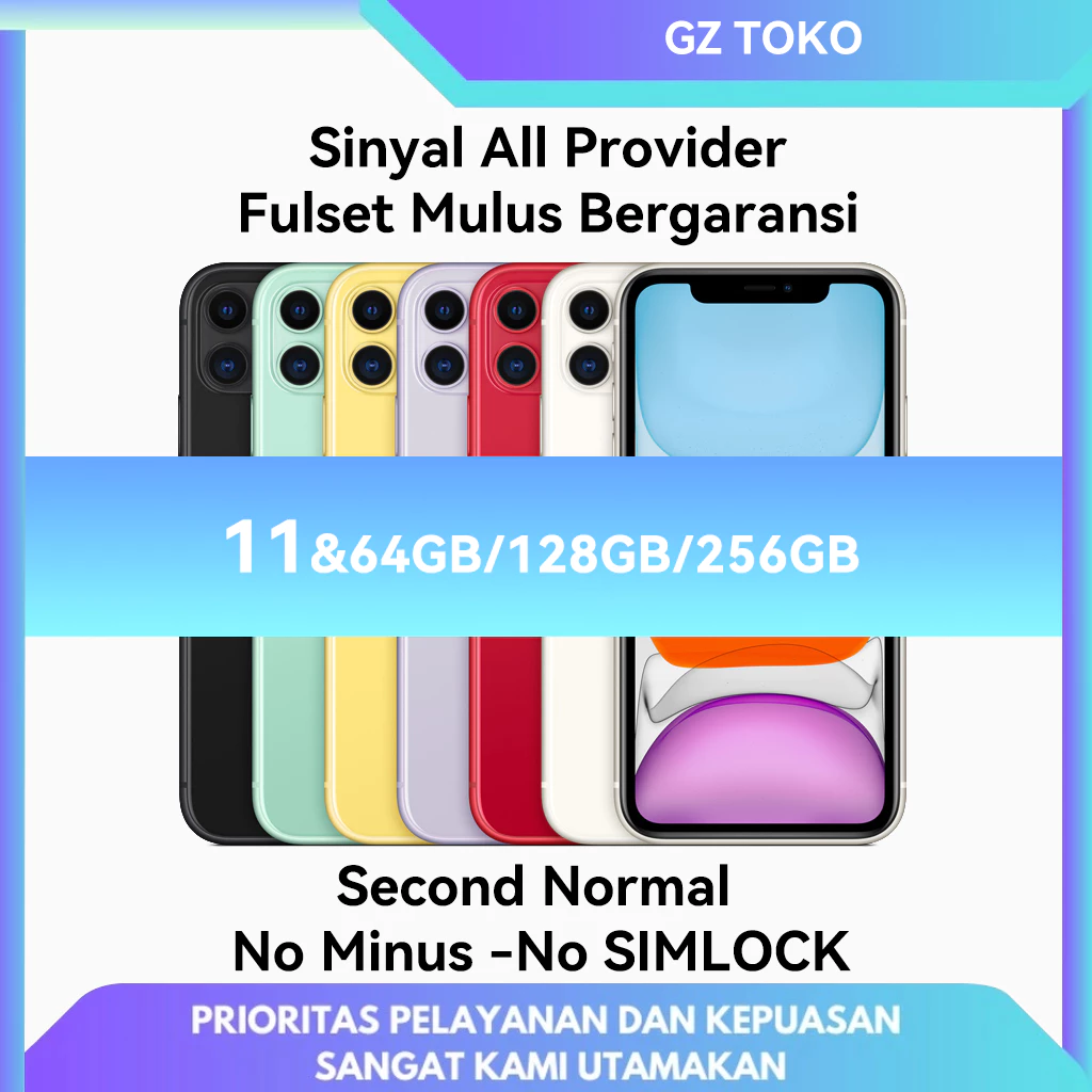 IPhone 11 & Handphone Second Bekas IP 11 Second 64GB 128GB 256GB Fullset Mulus No Minus LCD Orig No Recond No Refurb Good Conditions Like New Good / IP 11 / IP 11 IBOX