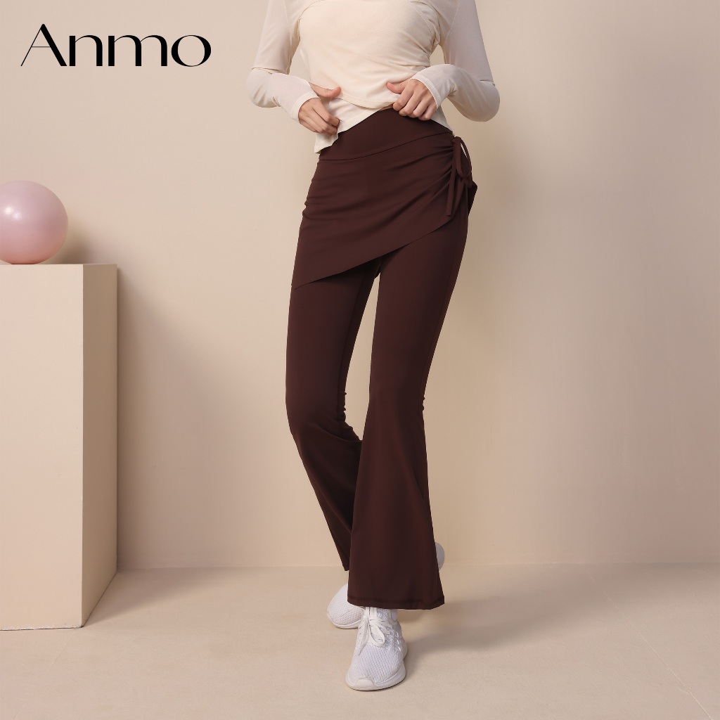 ANMO-Celana rok Yoga 2-in-1 celana running sports ,celana fitnes Anti eksposure