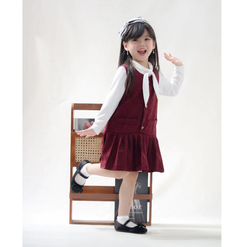 SEINA WEAR - Shanum Oneset Dress Setelan seragam anak korea corduroy casual