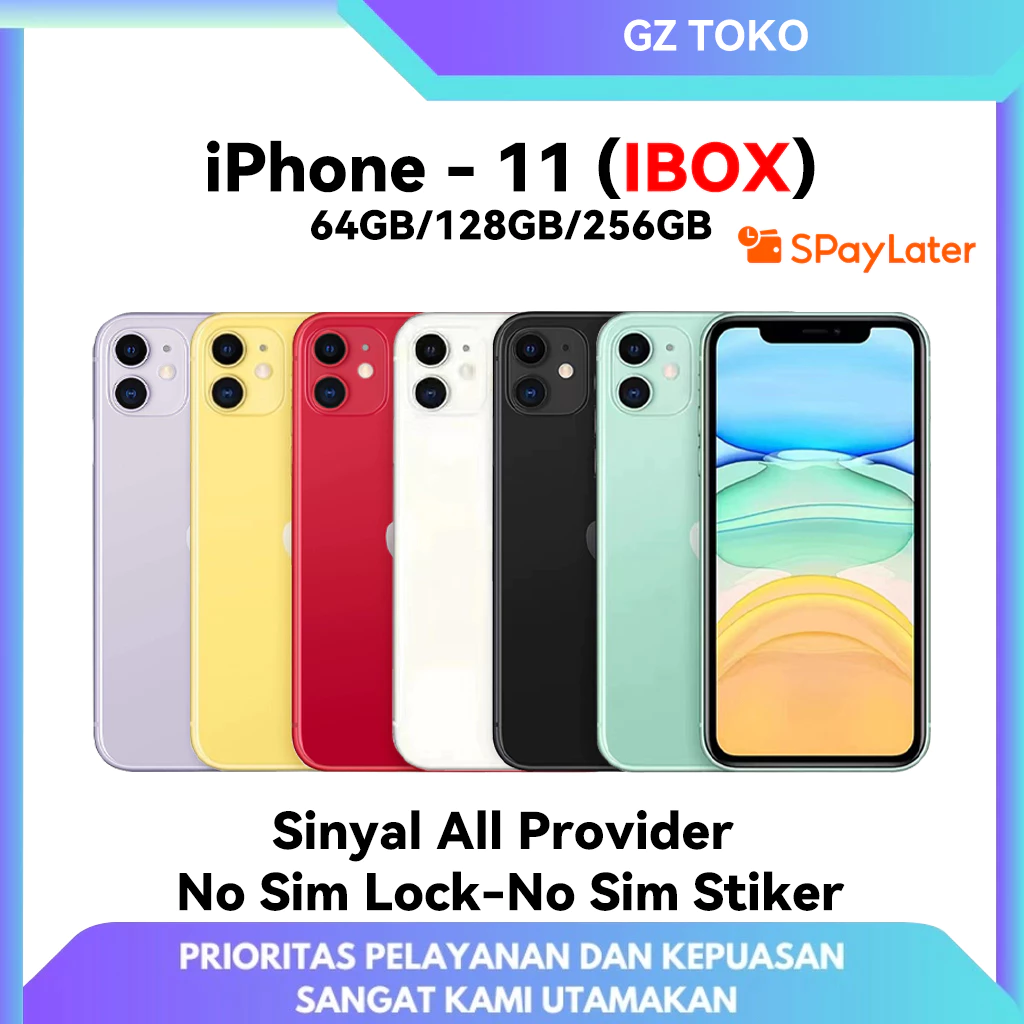 IBOX - Apple iPhone 11 256GB/128GB/64GB Second ORIGINAL 100% | MULUS NORMAL FULLSET Kondisi Perfect - iPhone 11 ibox - iP 11 ibox