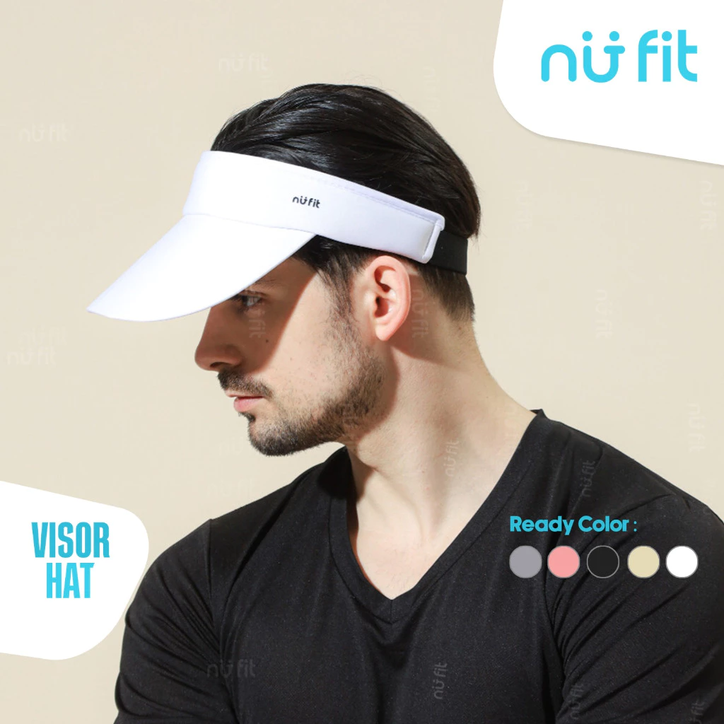 Nu Fit - Topi Olahraga Pria - Topi Outdoor Sport UV UPF 50++ Protection Sports Visor Hat