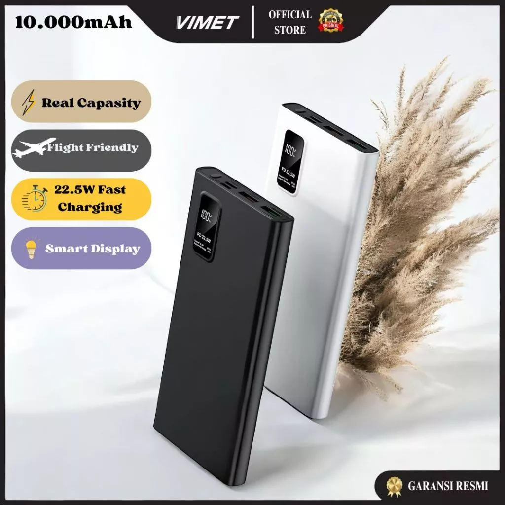 VIMET V3 Powerbank 10000mAh Fast Charging 22.5Watt Powerbank Portable NEW