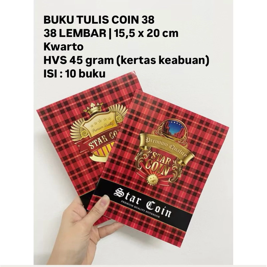Buku Tulis Murah 38 Coin Uk Pendek
