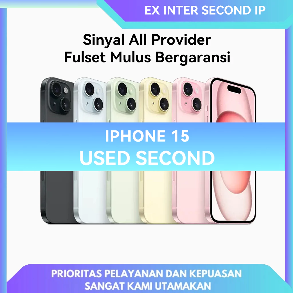 iPhone 15 Inter Normal 128GB 256GB Second Bekas