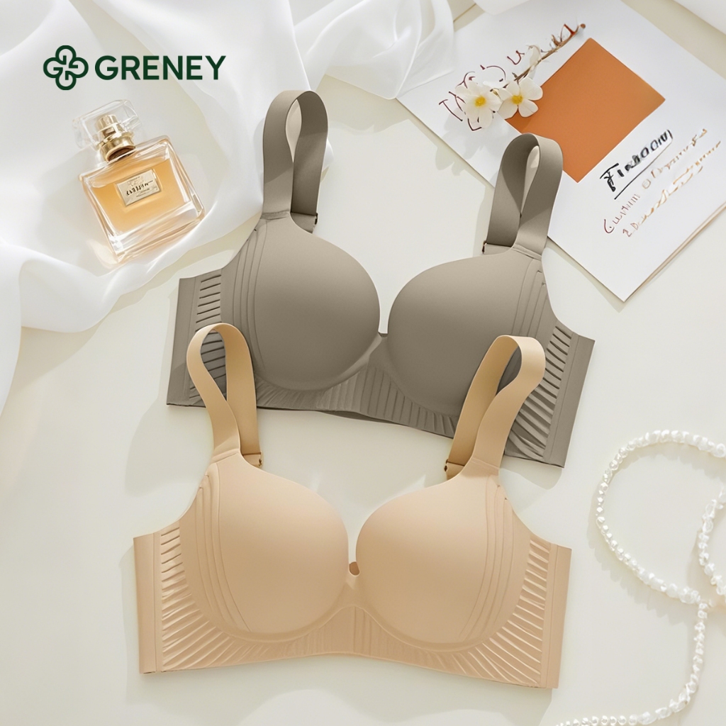 GRENEY-Gbras-Bra Jumbo Big Size Desain Cup Pijat Tanpa kawat Push Up Seamless Bra Cup