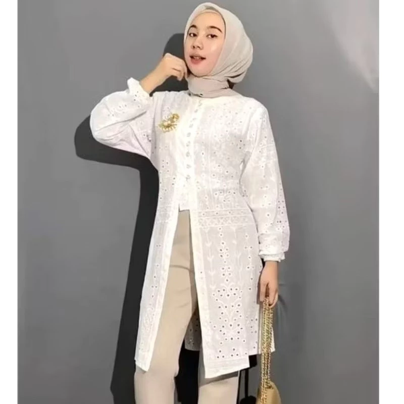 Calistta Tunik Katun Bordir Baju Tunik Katbol