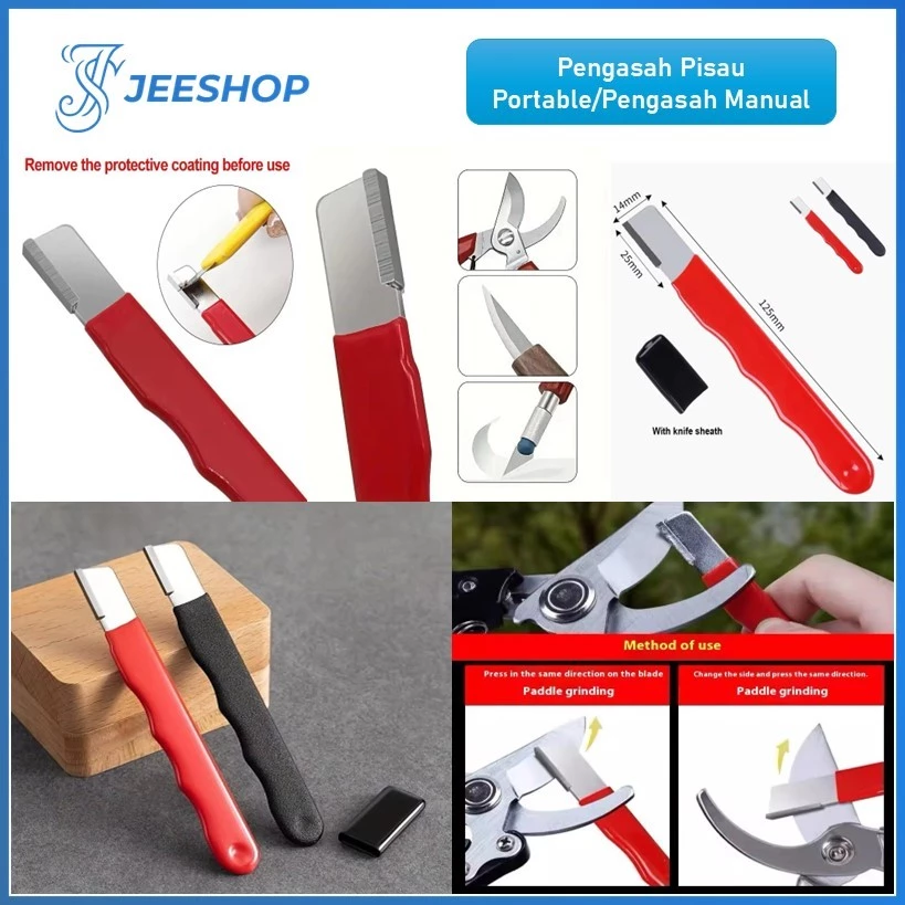 Asah Pisau Portable Pengasah Pisau Genggam Saku Pocket Sharpener Knife Serbaguna