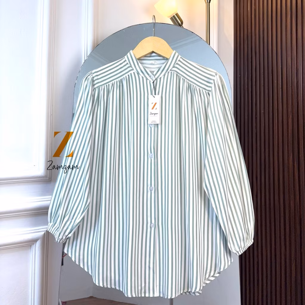 AZURA KEMEJA SALUR TERBARU KEMEJA WANITA KOREAN LOOK KEMEJA WANITA TERBARU