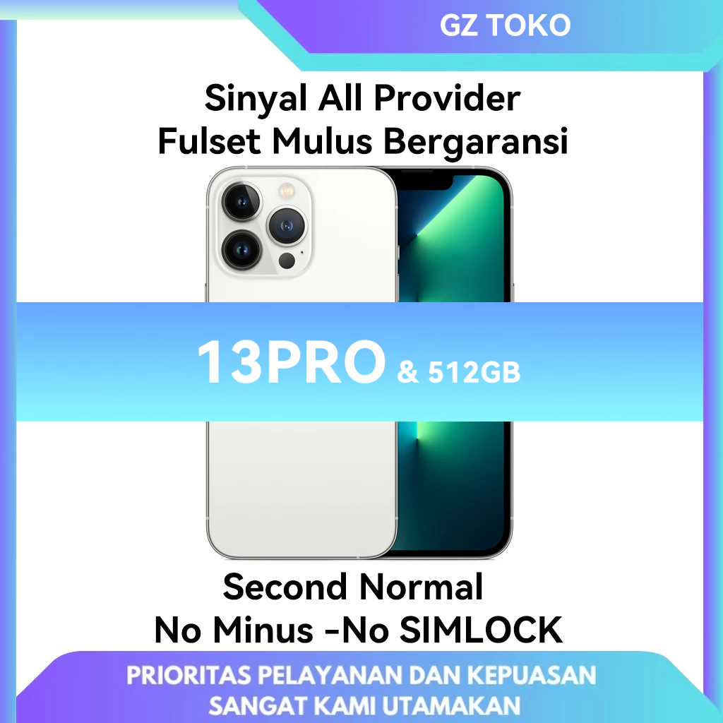 Handphone 13 PRO & 512GB <Putih / Silver> Second Bekas GOOD CONDITIONS BERGARANSI