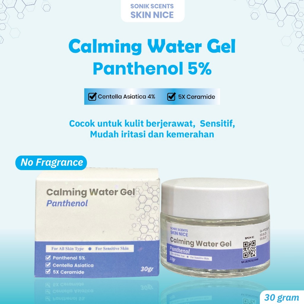 SONIK SCENTS Skin nice calming water gel panthenol 5%, centela asiatica, 5X ceramide