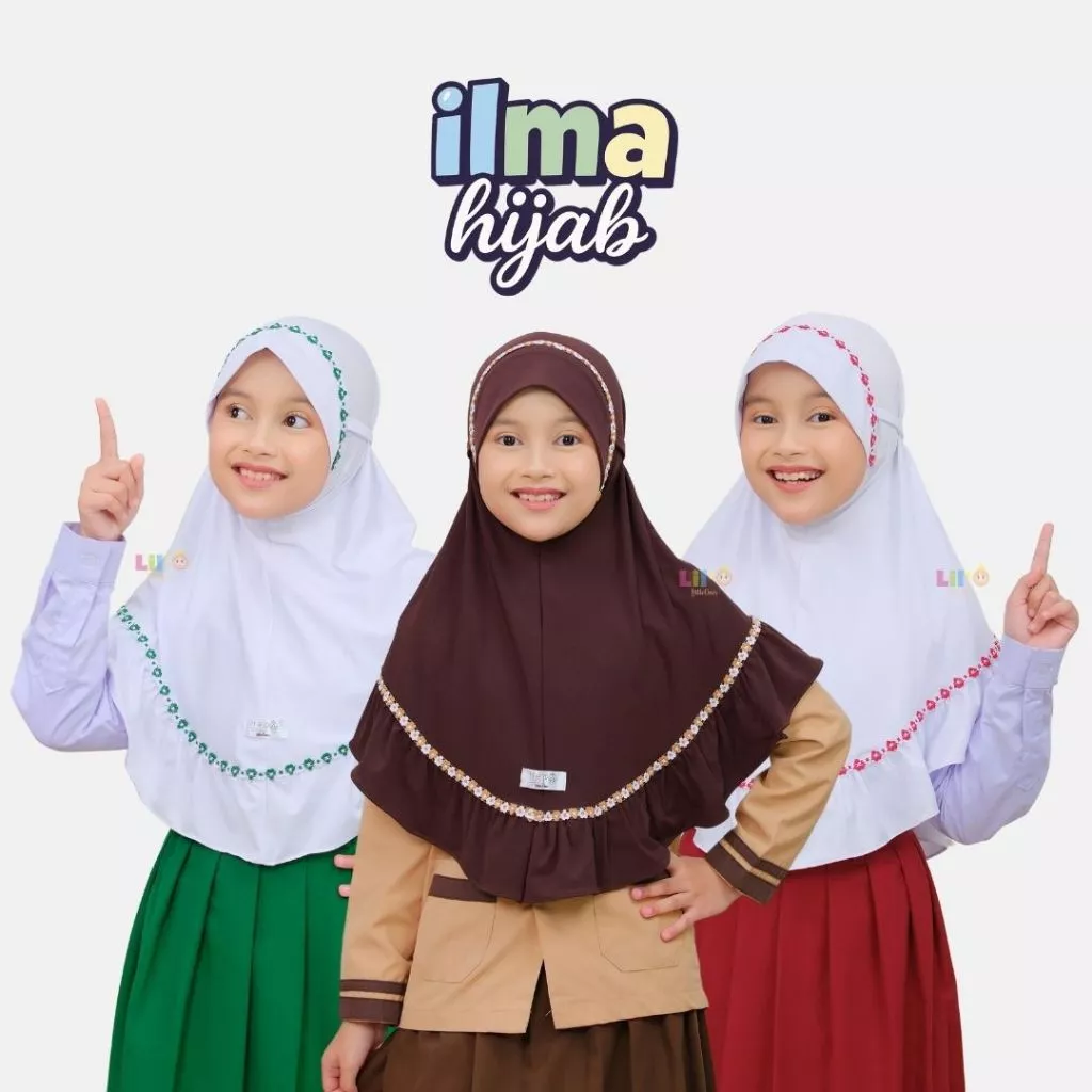 Ilma Hijab By Lil'O - Little Bee Boutique - Hijab Bergo Anak Sekolah SD - Kerudung Jilbab Hijab Seko
