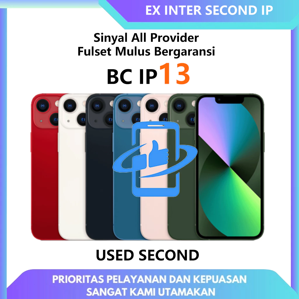 BC IPHONE 13 128GB 256GB SECOND HAND GARANSI 1 BULAN TERPERCAYA ORIGINAL FULLSET MULUS SECOND GOOD CONDITIONS BH 95+ EX INTER