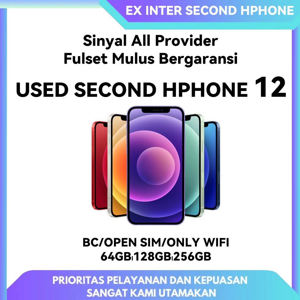 IPHONE 12 inter Normal 64GB 128GB 256GB Second Bekas Like New