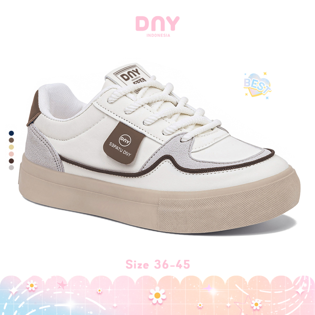 Sepatu DNY Sneakers Cewek Terbaru Sepatu Import Perempuan Sepatu Casual Wanita Trendy