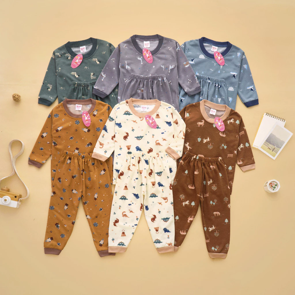 Setelan Anak Bayi Laki Laki Animal Zoo / Baju Bayi Laki Laki / Baju Anak Laki Laki / Baju Anak Anak / Kaos Anak Laki Laki/ Baju Anak 0 - 4 Tahun Xiao Wei Baby & Kids Wear