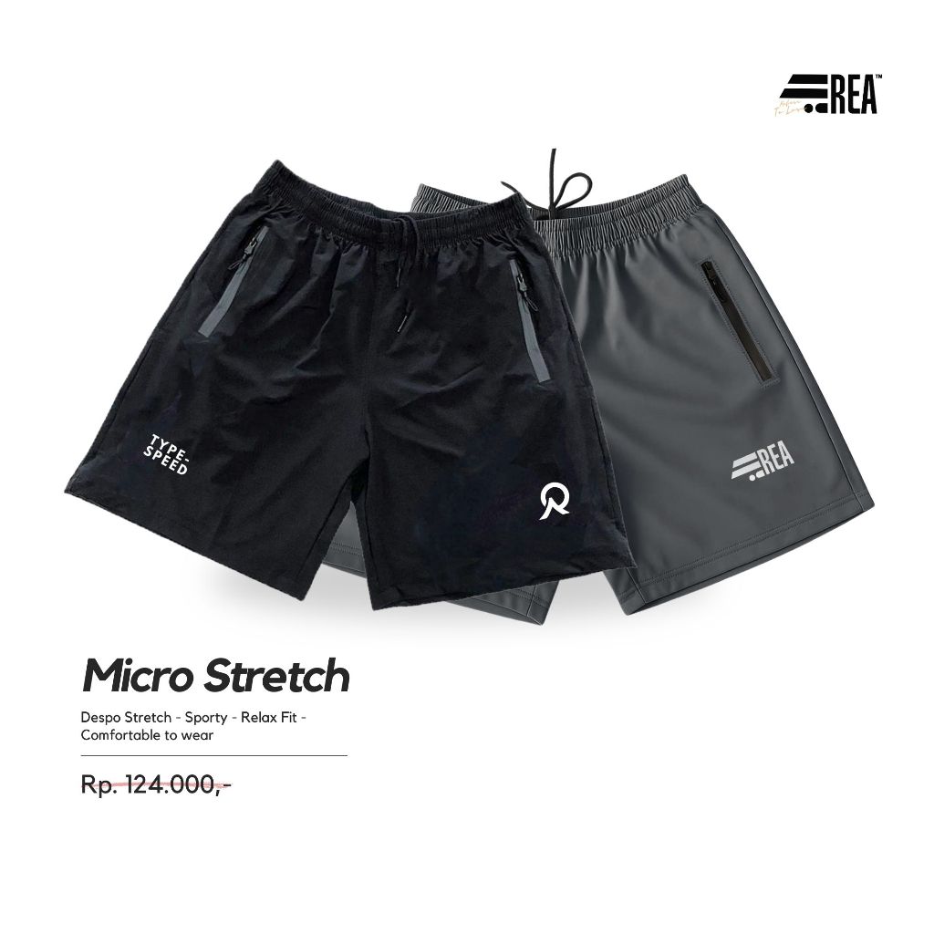 REA ACTIVEWEAR - Celana Pendek Olahraga Micro Import Running
