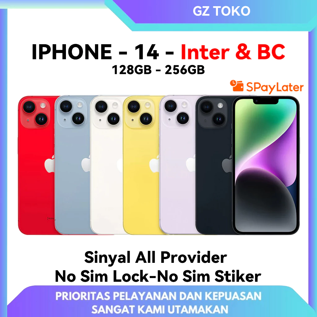 iPhone 14 128GB 256GB Second BEKAS ORIGINAL 100% Seken | MULUS FULLSET / ip 14 / iphone 14 second