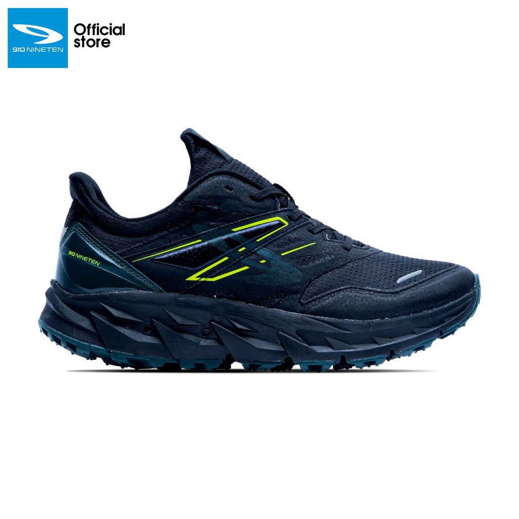910 NINETEN SEPATU TRAIL RUN YUZA EVO HITAM/HIJAU TUA/JINGGA