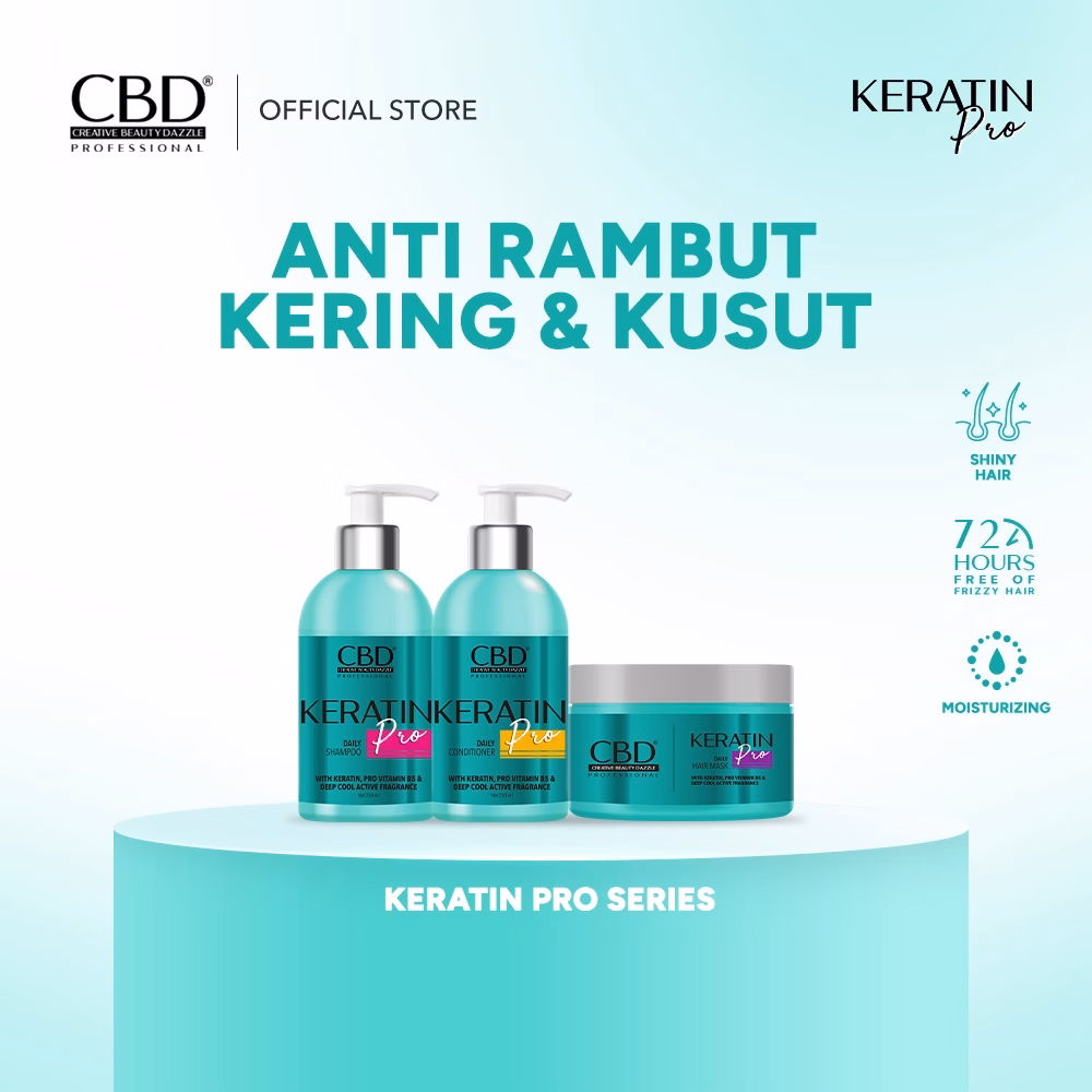 CBD Professional Daily Keratin Pro Shampoo + Conditioner + Hair Mask 250ML