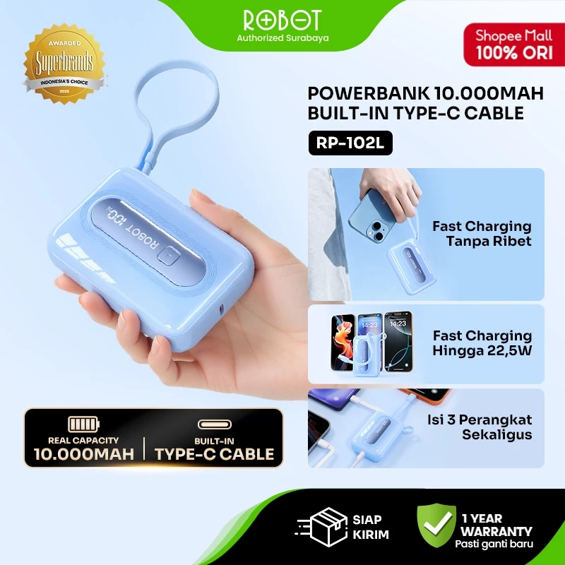 ROBOT Powerbank RP-102L 10000mAh 22.5W