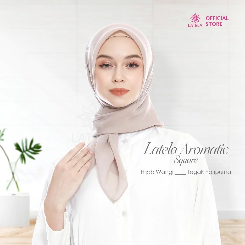 Hijab Aromatic Latelahijab Plain Square Hijab Anti Letoy Polycotton Lembut Anti Badai