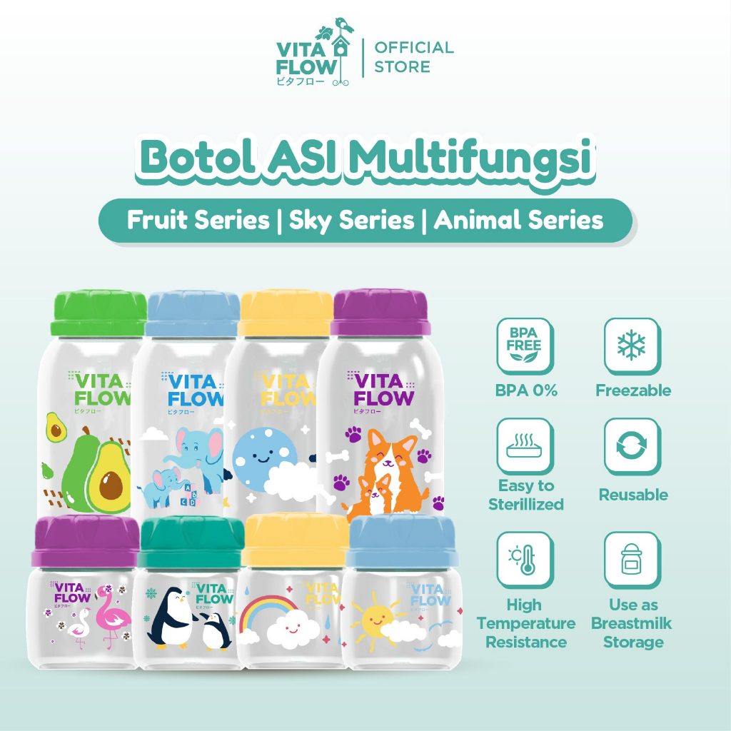 Vitaflow Botol ASI 3in1 Polypropylene (PP)
