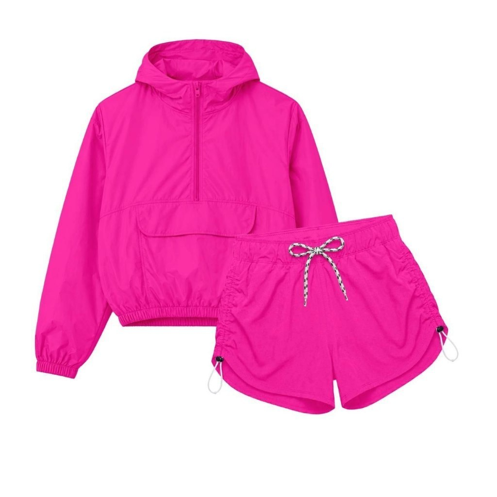 REBILION - One Set Jaket Celana Olahraga Wanita Aktivitas Outdoor Hiking Running Trailrun