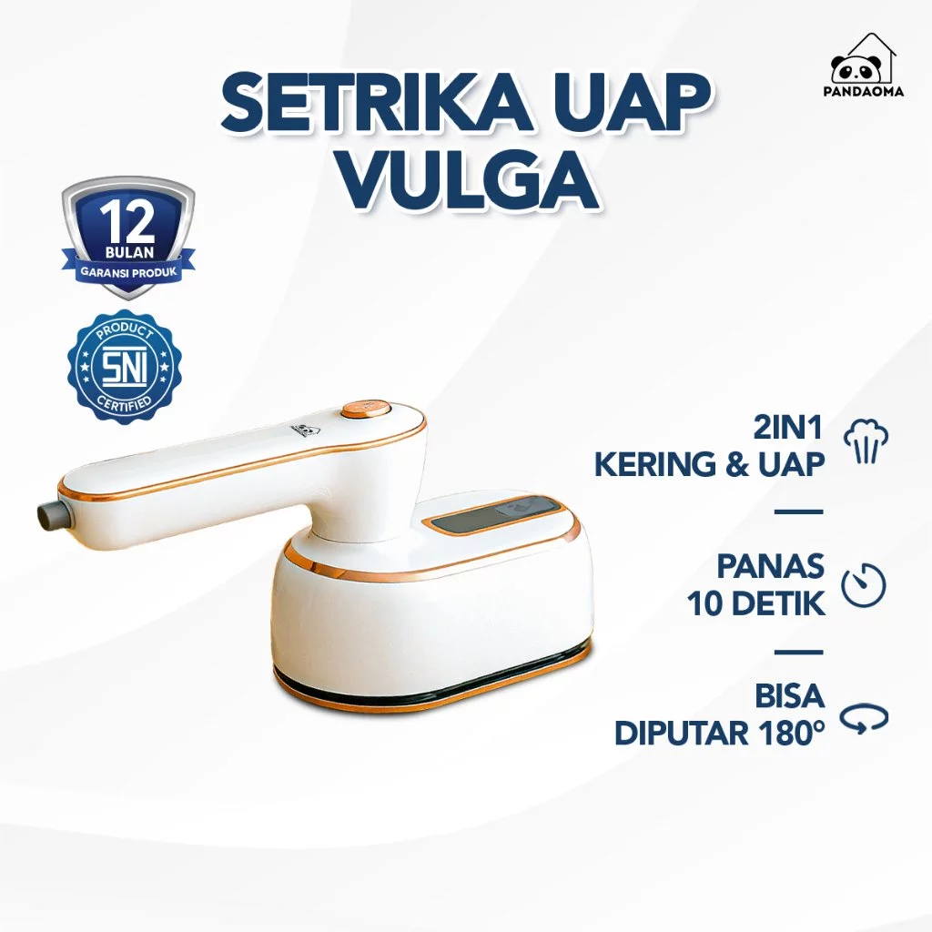 Pandaoma Setrika Uap Vulga Setrika 2in1 Setrika Mini Setrika Portable Cepat Panas 100ml