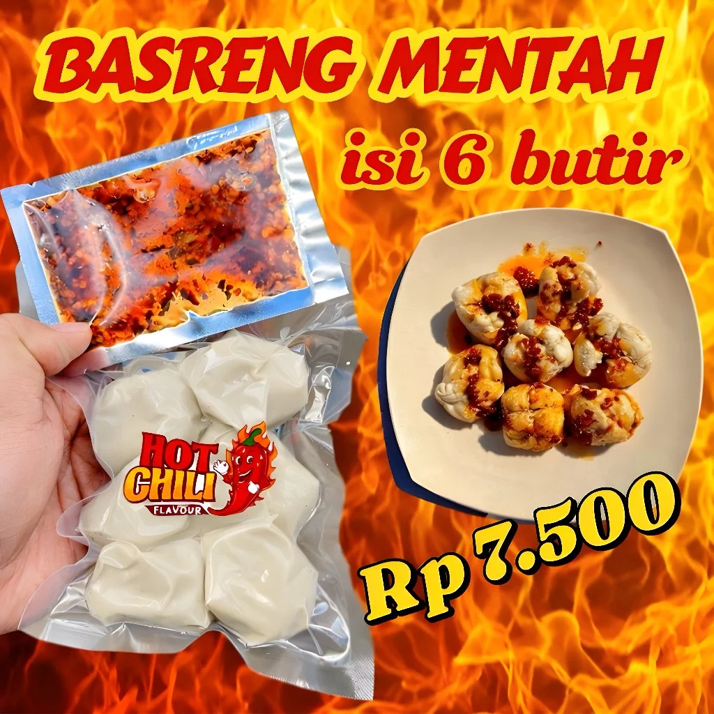 Basreng mentah isi 6 chili oil & bumbu asin by @mafia_basreng